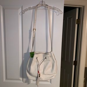 NEVER WORN WHITE KATE SPADE BUCKET BAG